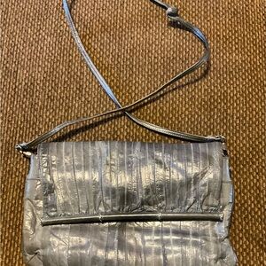 Elegant Gray Eel skin Crossbody/Shoulder  Bag
